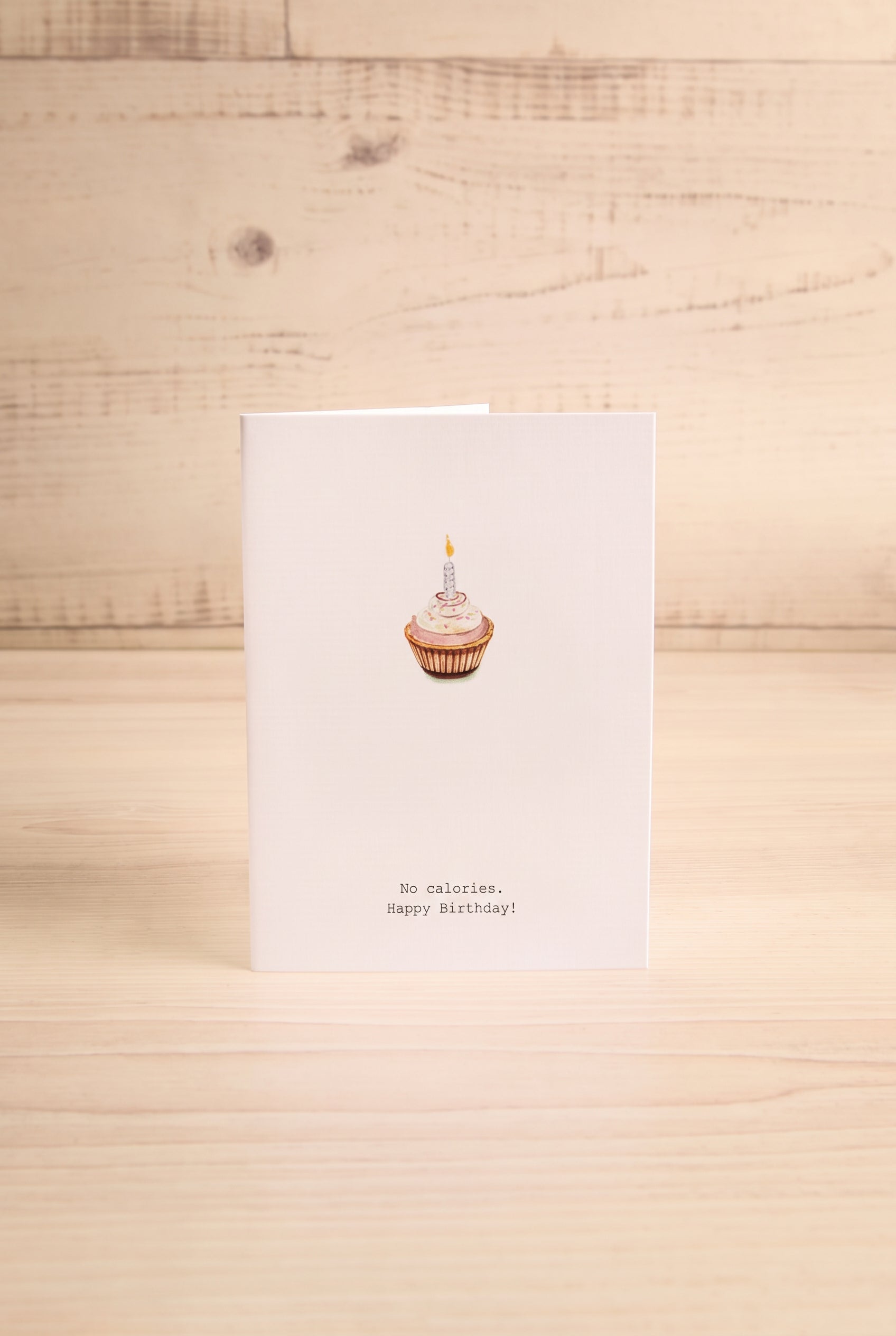 No Calories Cupcake Small Greeting Card | Maison Garçonne