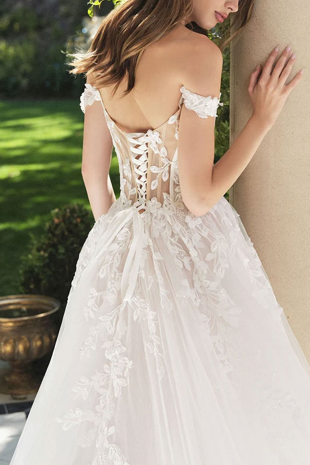 Nocthera | Layered Tulle Maxi Corset Dress with Removable Straps