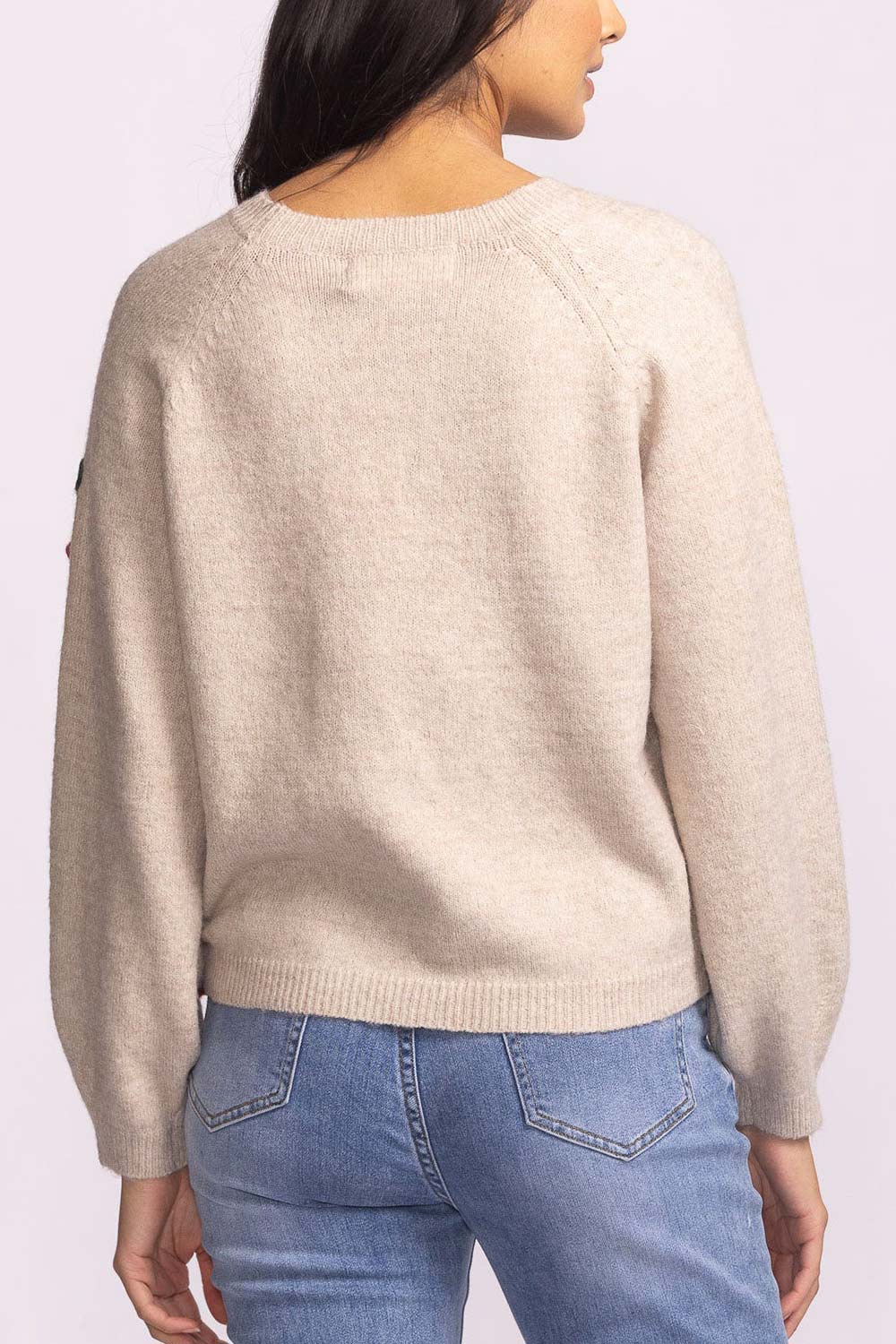 Omaha Beige Sweater with Knitted Cherries | La petite garçonne back model