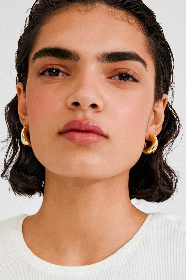 Panaji Gold | Chunky Half Hoops Earrings by Pilgrim