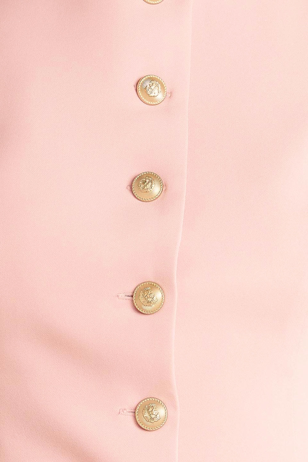 Petrolia | Gilet Rose avec Boutons Dorés
