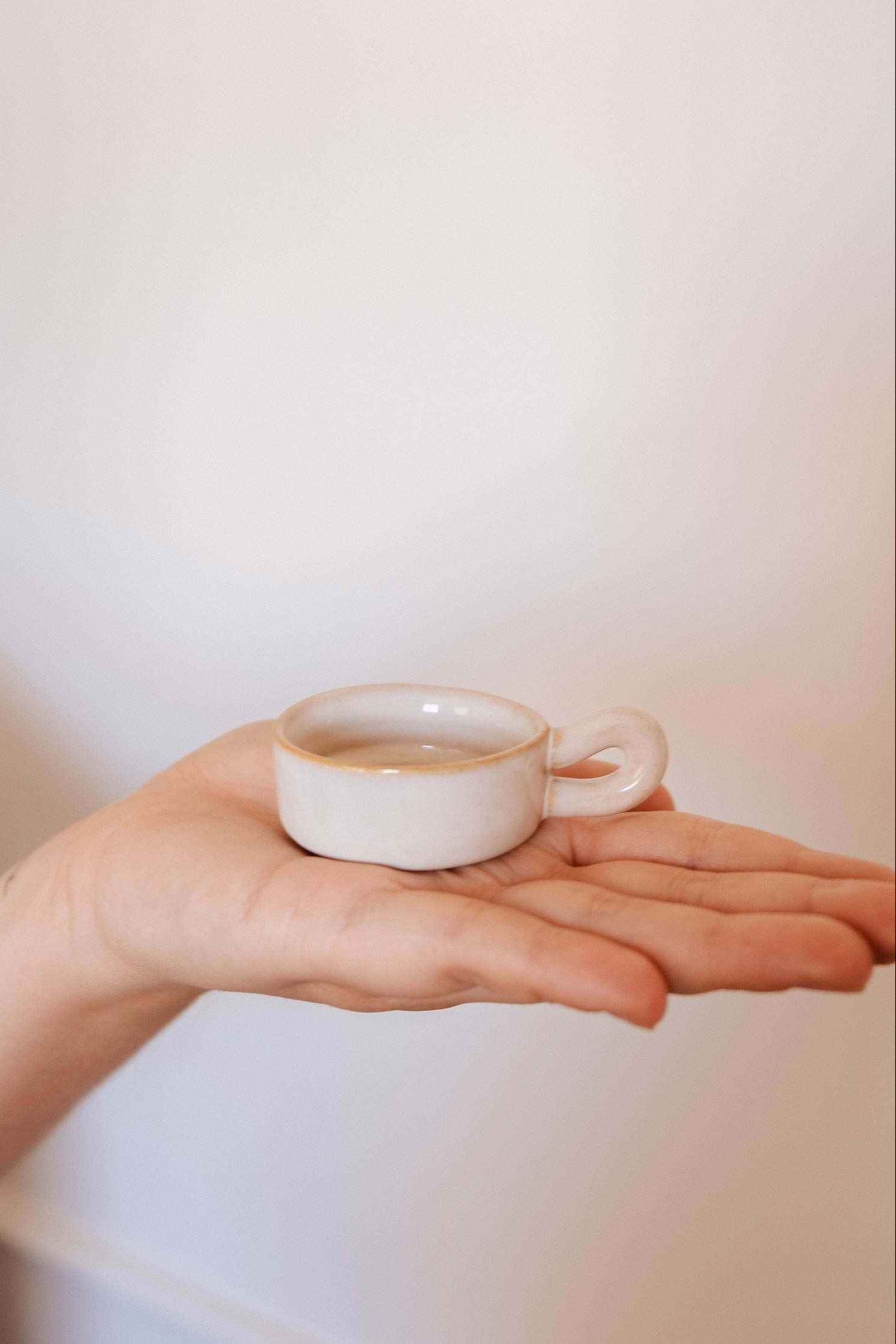 Tealight Holder | Handcrafted Beige Ceramic