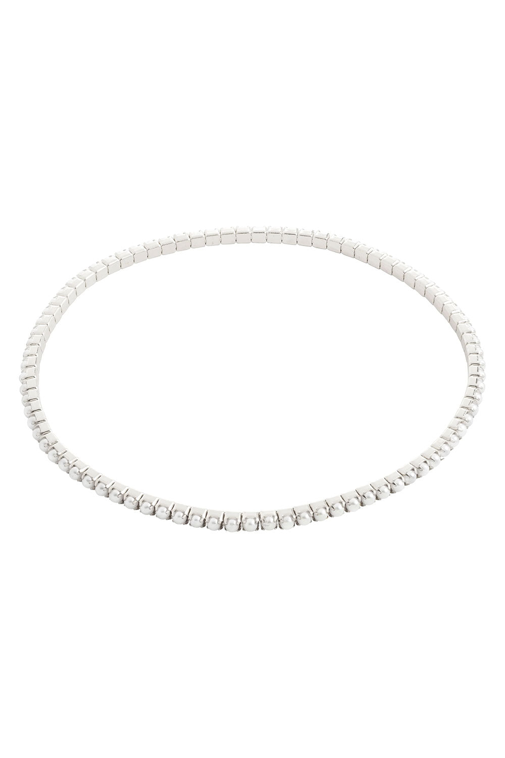 Close-up of a beaded silver bracelet ARASHIA from Pilgrim available at la petite garçonne in Montreal