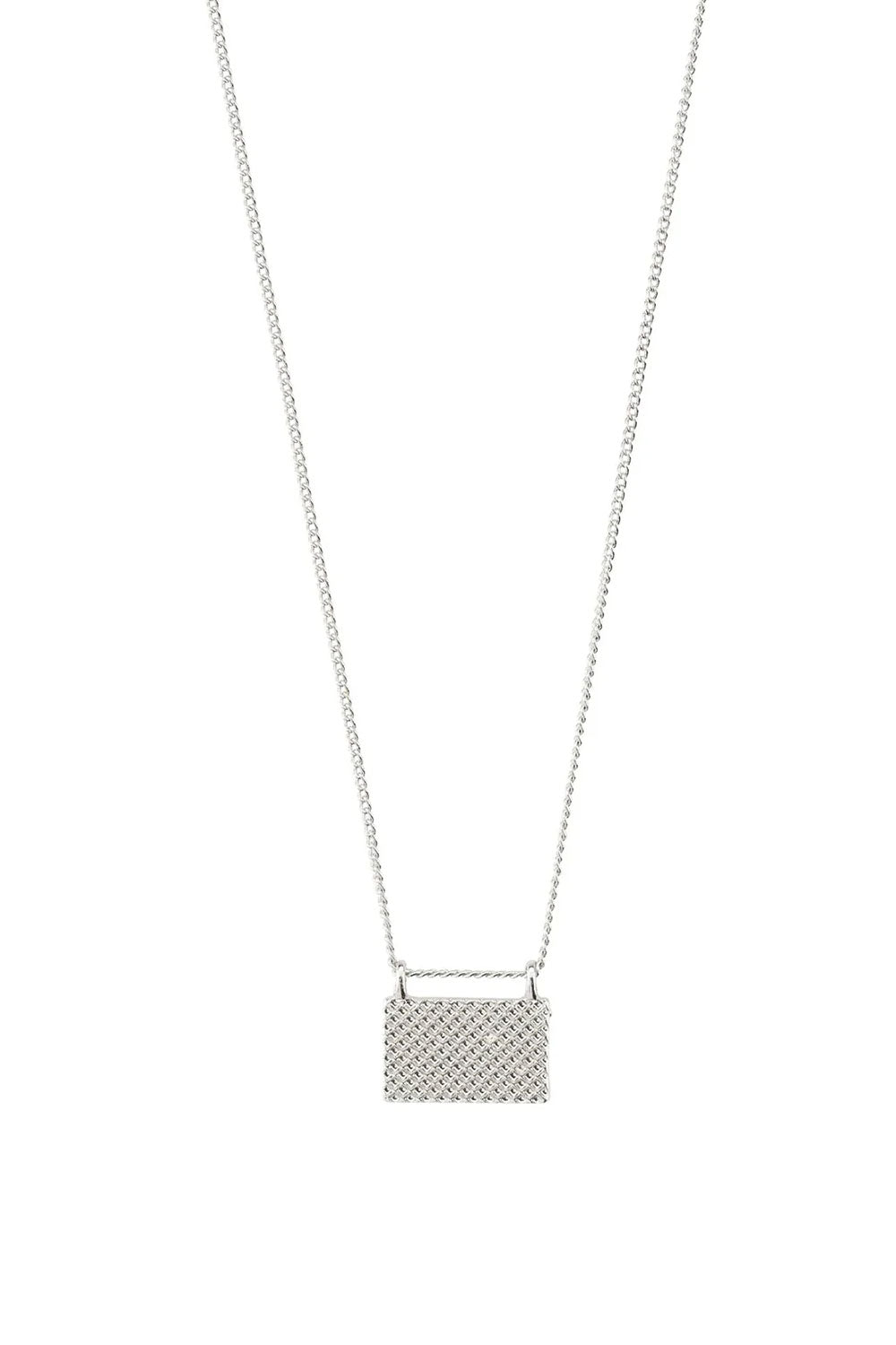 Close-up Pulse by Pilgrim, a delicate gold necklace with a geometric pendant available at la petite garçonne in Montreal