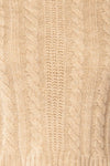 Pulborough Beige Cropped Turtleneck Sweater | La petite garçonne fabric