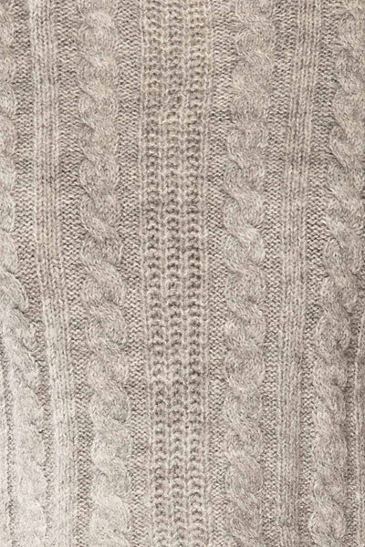 Pulborough Grey Cropped Turtleneck Sweater | La petite garçonne  fabric