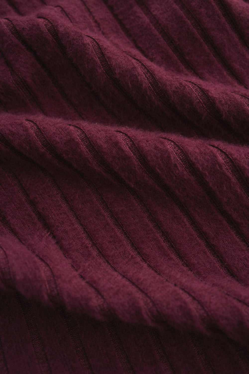 Ravyn Burgundy Soft Ribbed Knit Pants | La petite garçonne details