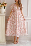 Melina | Floral Maxi Dress w/ Ruffles-Boutique 1861 on model