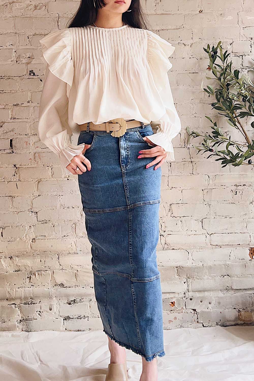 Ardmore | Long Denim Skirt La Petite Garçonne model