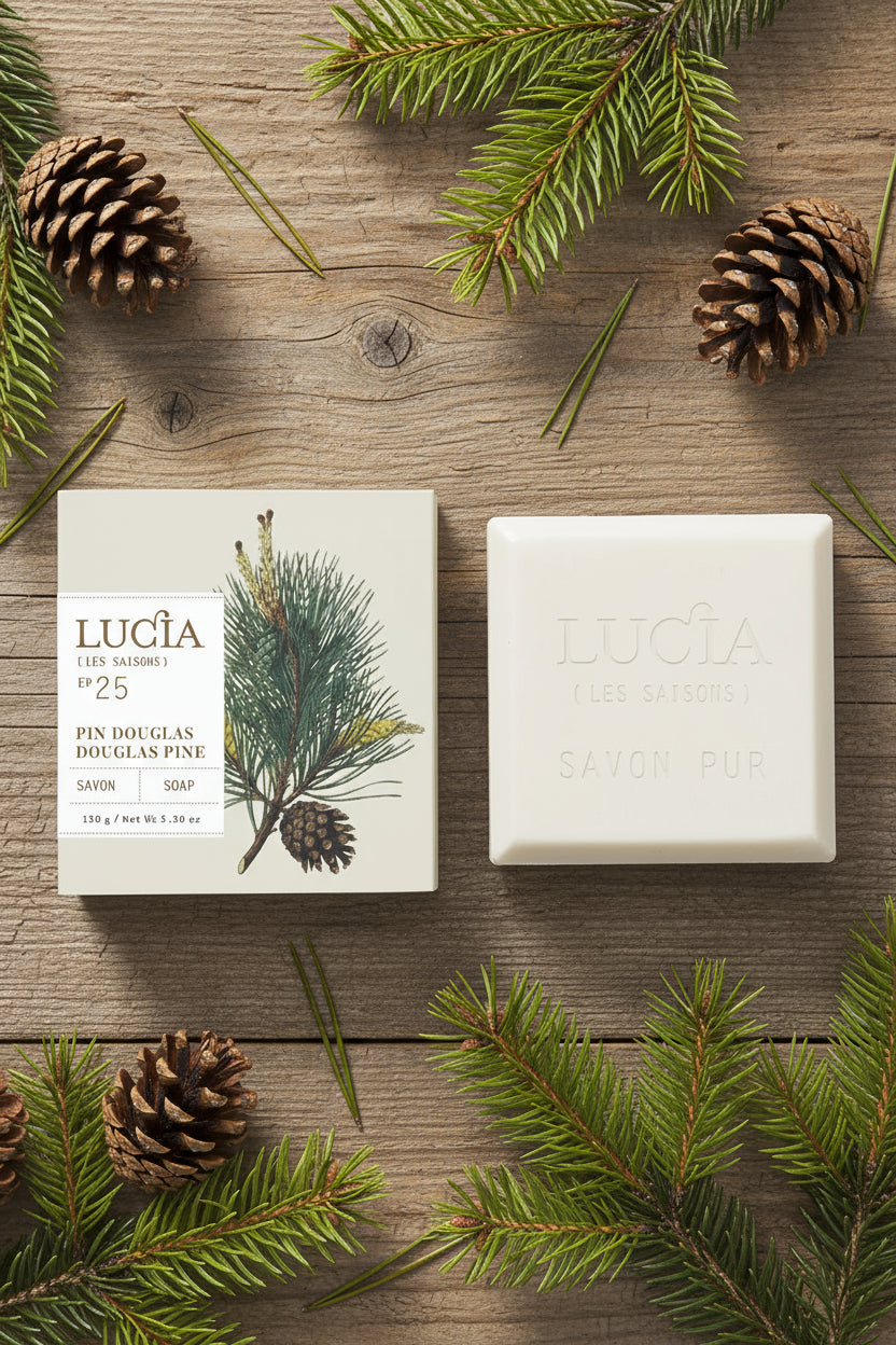 Locally made Douglas Pine soap from Lucia