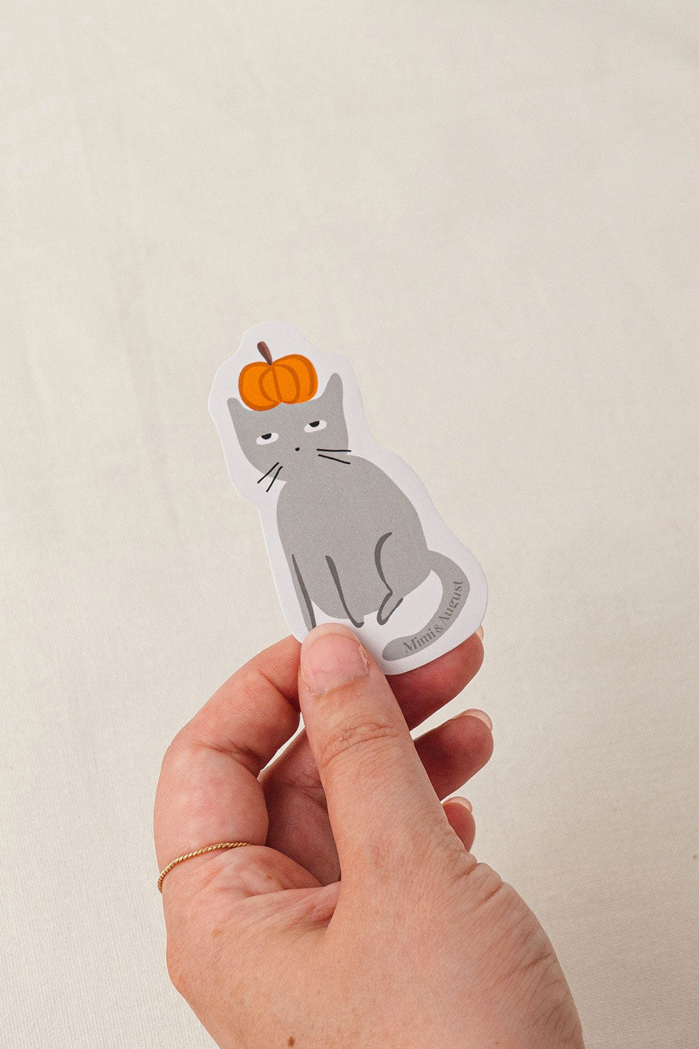 Sacha the Pumpkin Lover Sticker | Maison garçonne hand