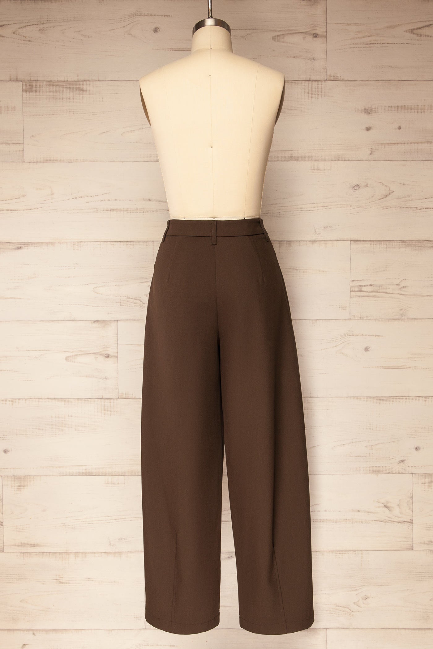 Satna Brown Barrel Legs Trousers | La petite garçonne back