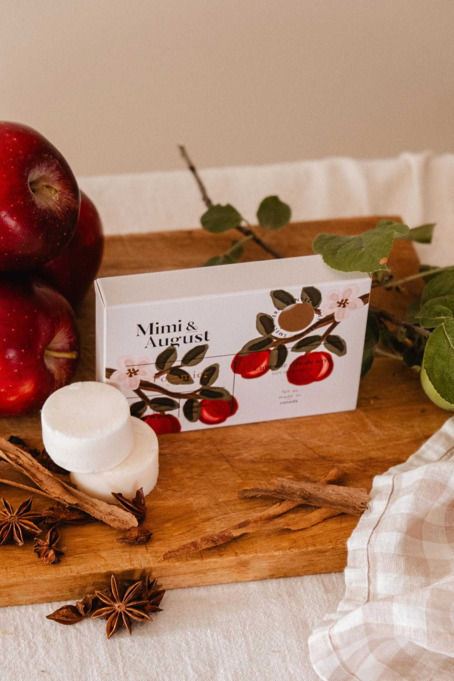 lifestyle view of Apple Tree Soy Wax Melts at Maison garçonne