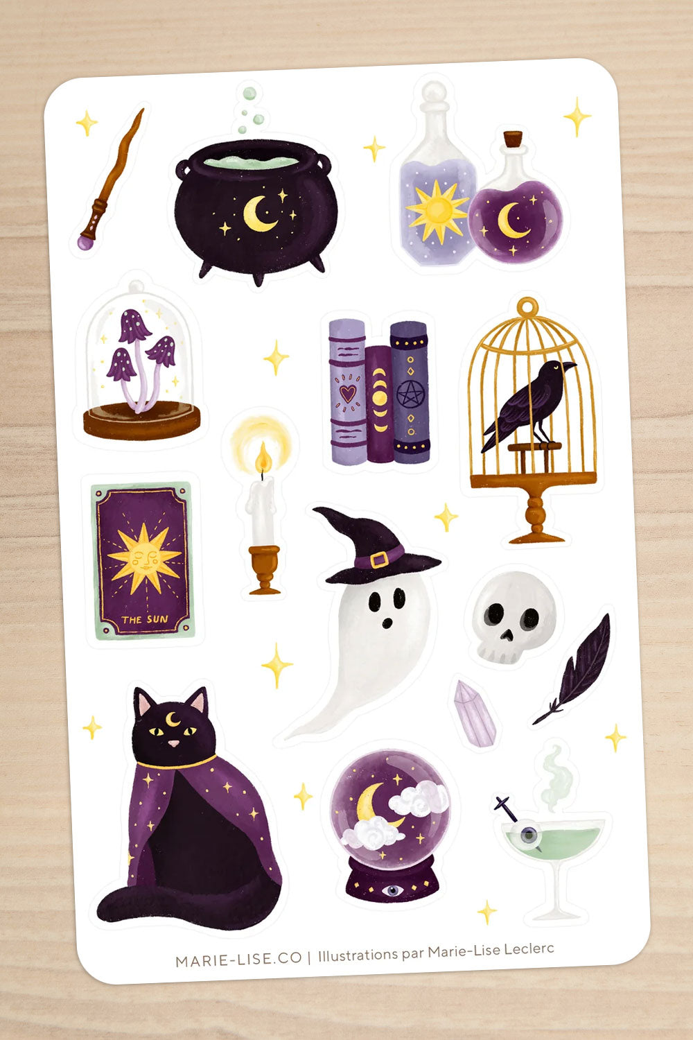 Photo of Spooky Sticker Sheet on a wood background