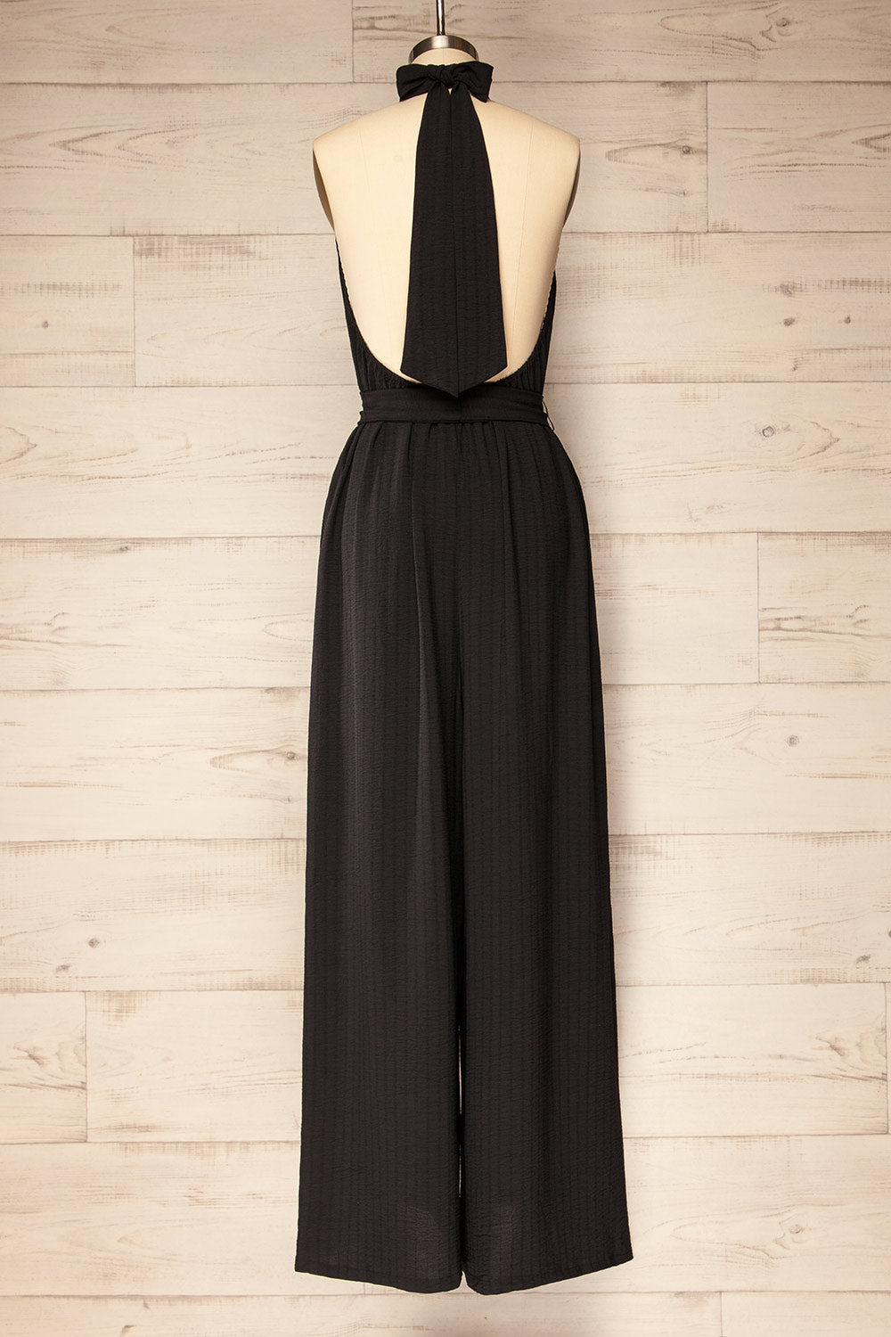 Tashkent Black Halter Jumpsuit | La petite garçonne back view