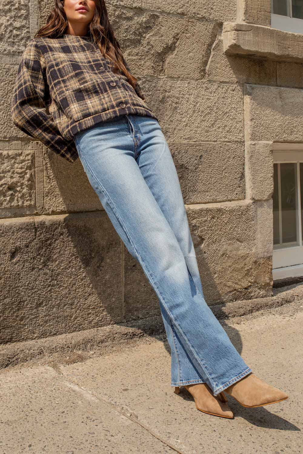 Dailystory Tepati Plaid Brown Jacket with Pockets | La petite garçonne lifestyle