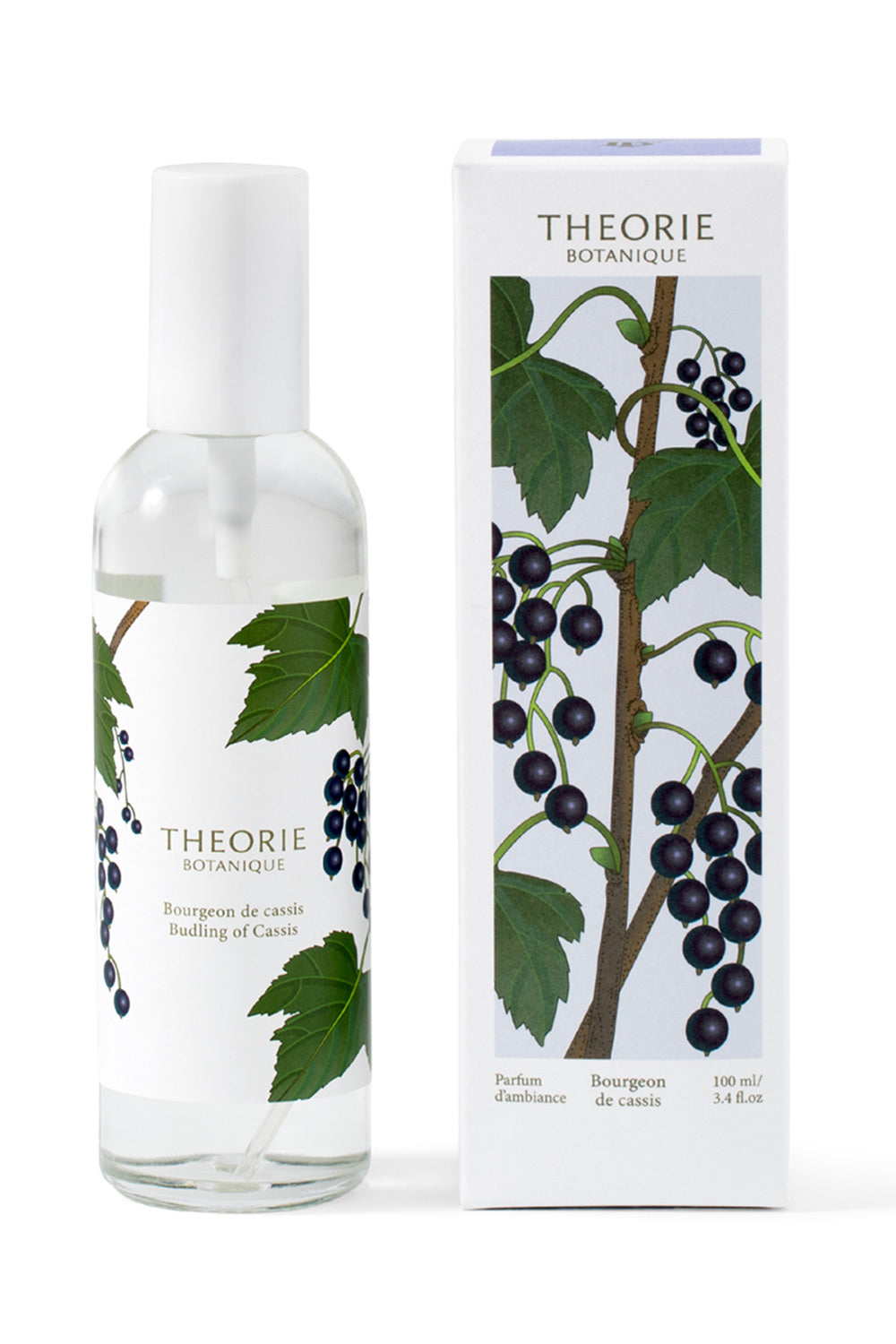 Budling of Cassis Room Spray by Theorie Botanique | Maison garçonne bottle