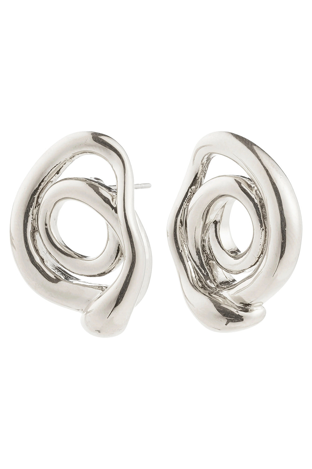 Unfold Silver Chunky Snake Earrings | La petite garçonne