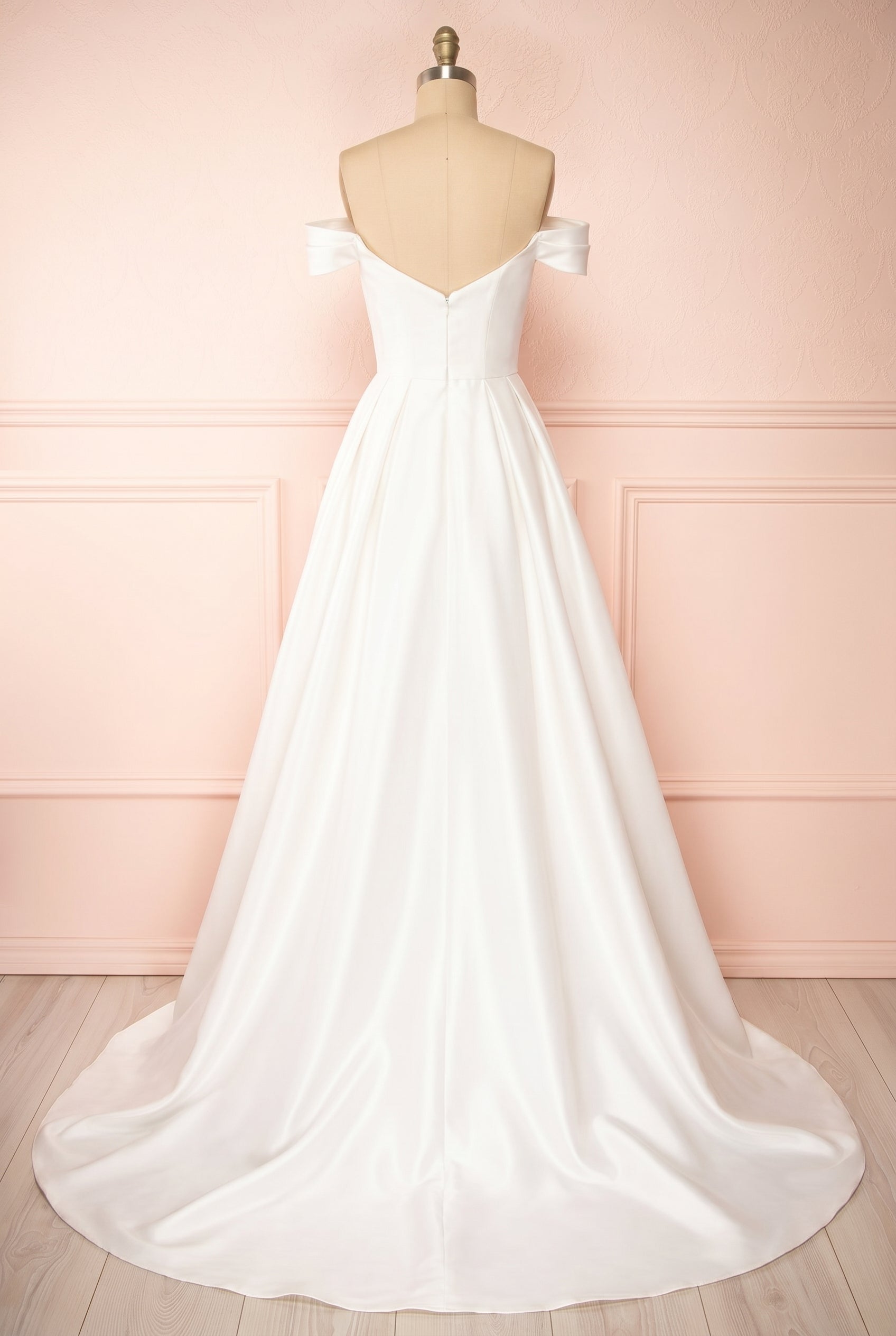 Valentyne | Maxi Satin Off Shoulders Wedding Dress