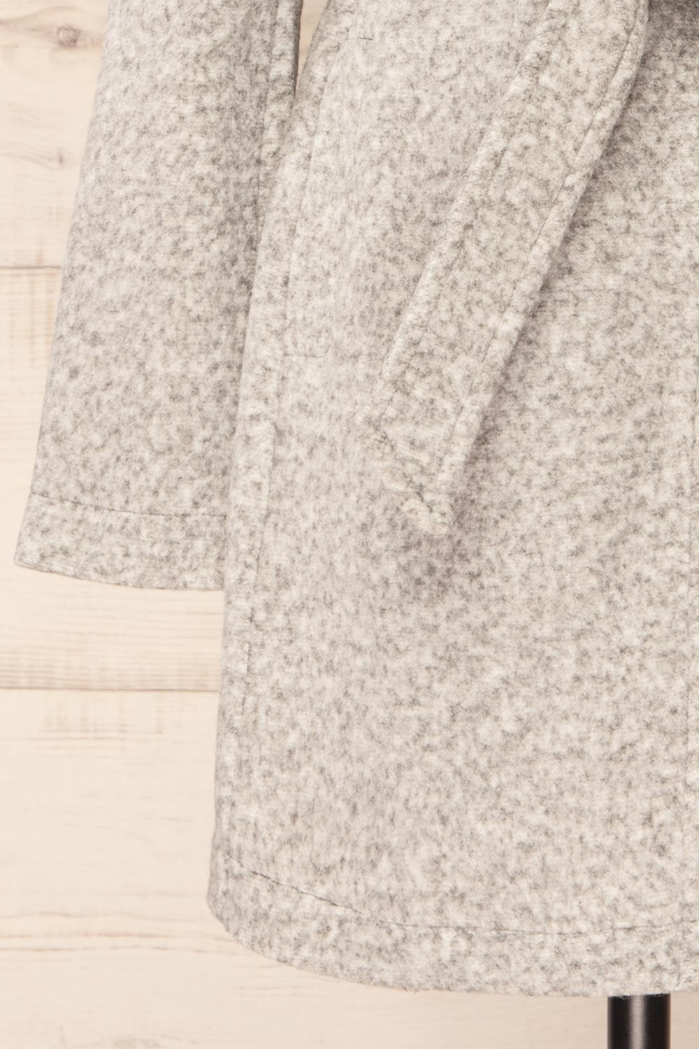 Abasha Grey Short Felt Coat | La petite garçonne bottom