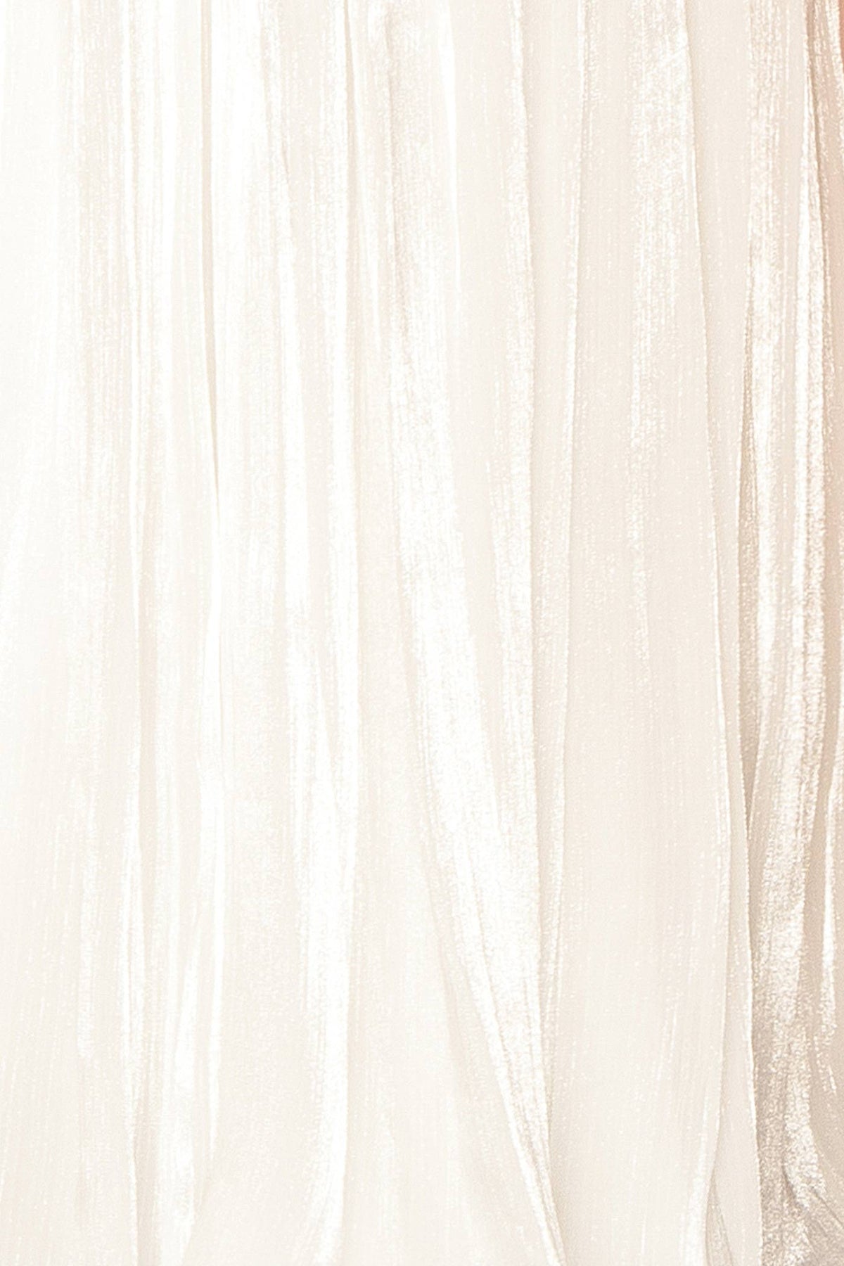 fabric view of Abelienne White Pleated Maxi Dress with High Slit at Boudoir 1861