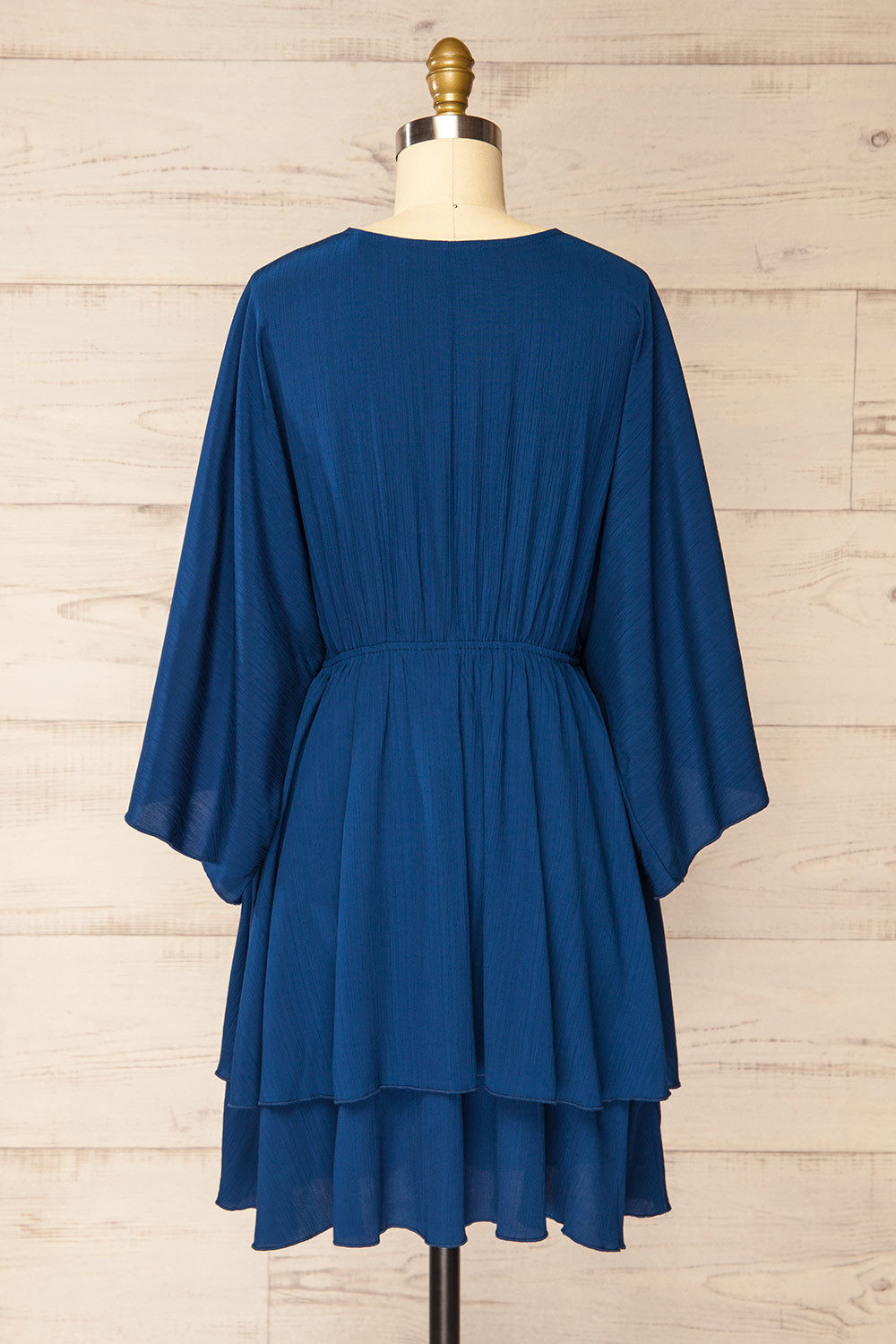 Aberdour Short Navy Dress w/ Batwing Sleeves | La petite garçonne back view