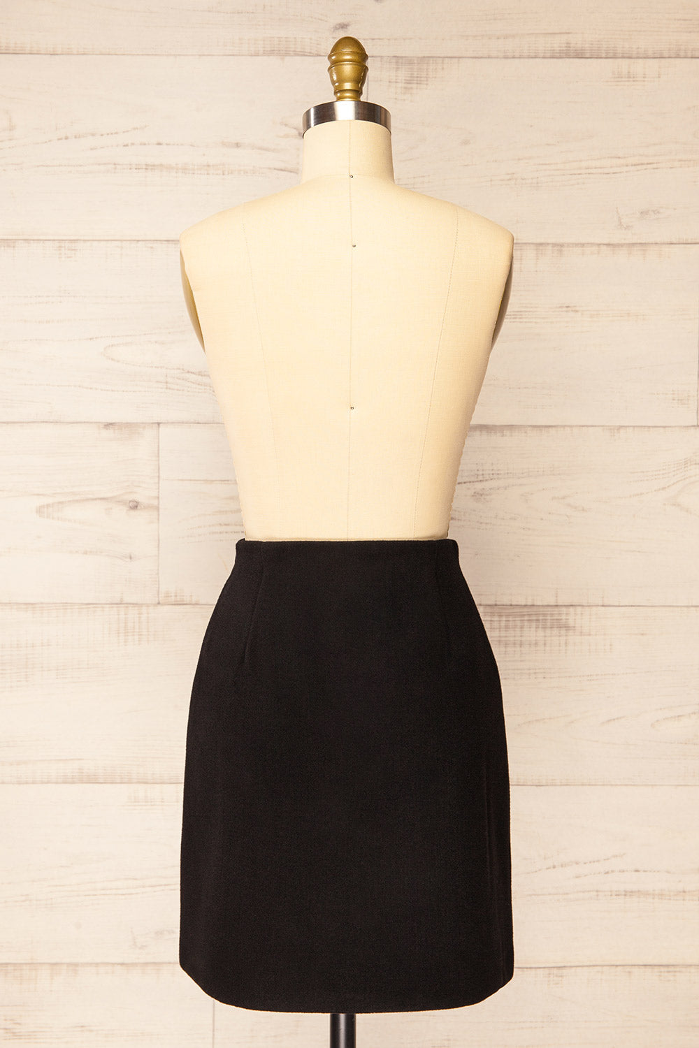 Aberforth Black Short Felt Skirt w/ Pockets | La petite garçonne back view