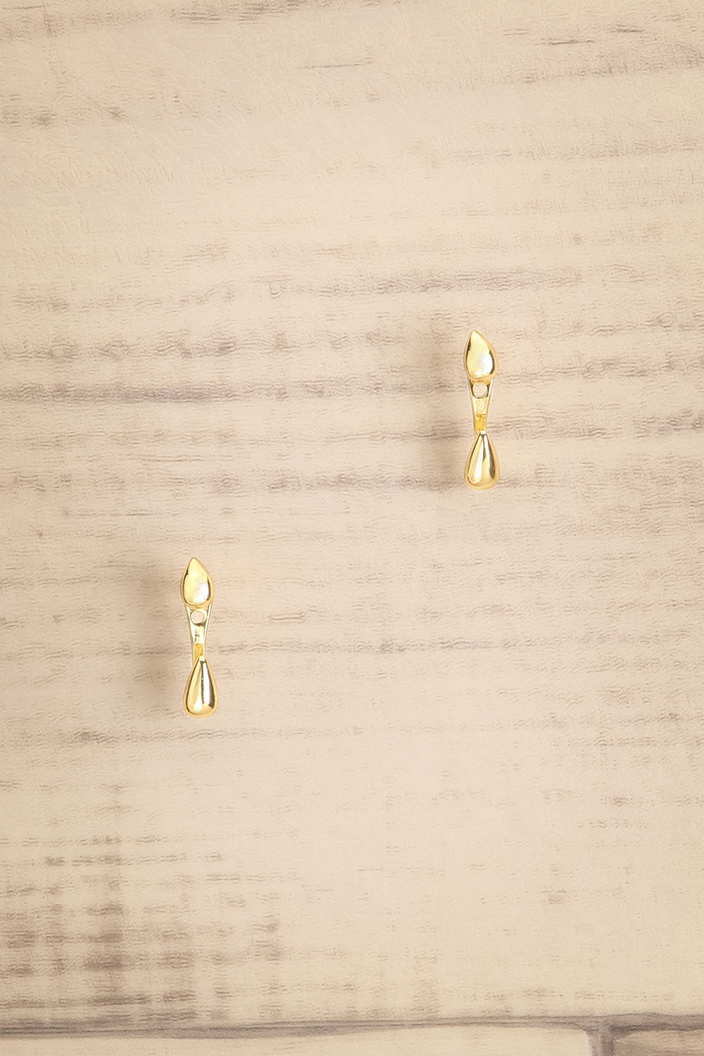 Abondance Gold Stud Drop Jacket Earrings | La petite garçonne