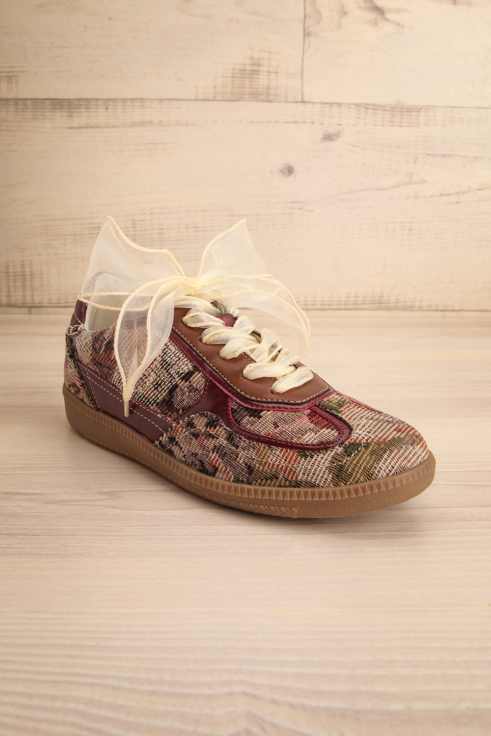 Abuja Jacquard Sneakers | La petite garçonne organza laces