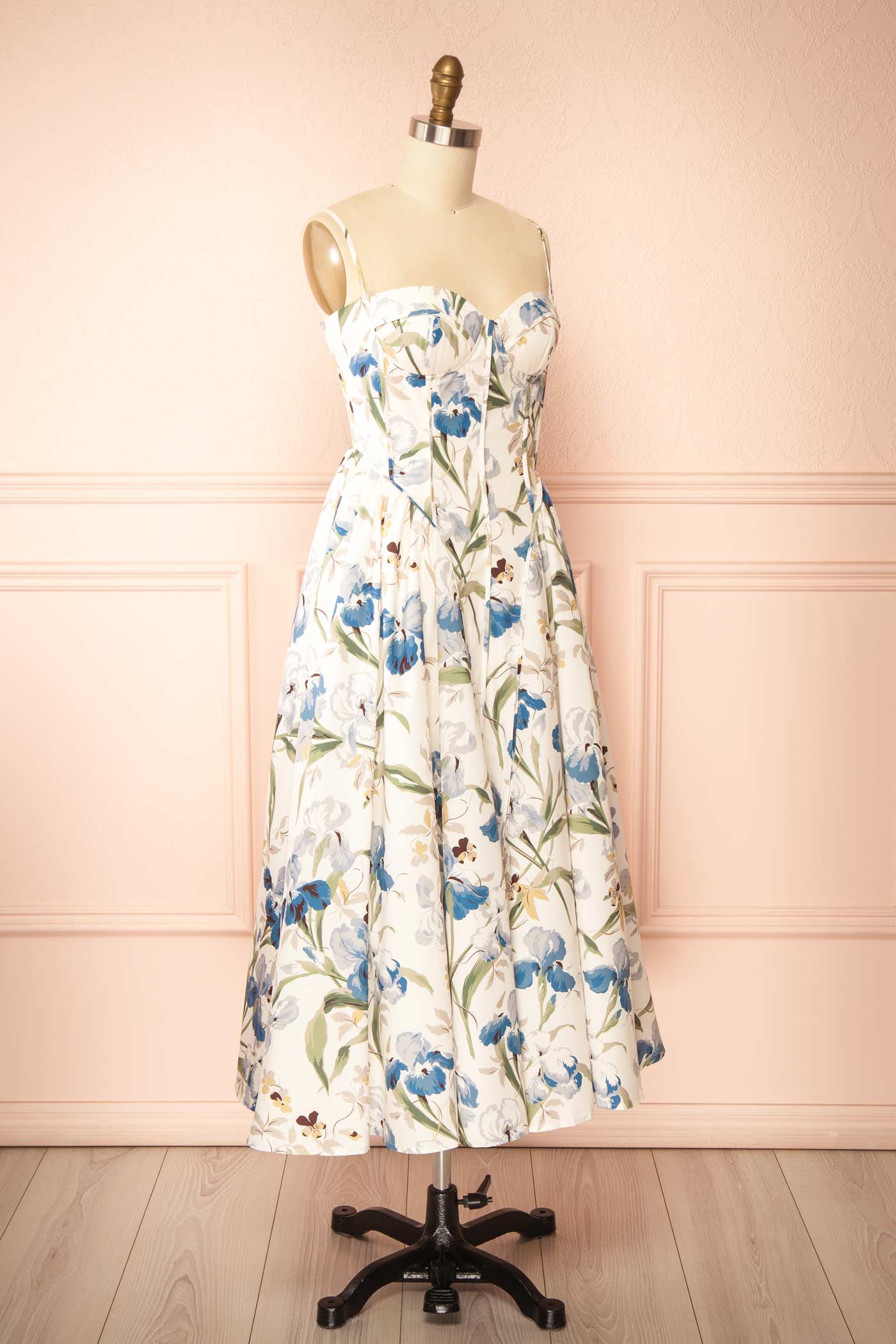 Adalice Floral A-Line Midi Dress | Boutique 1861 side view