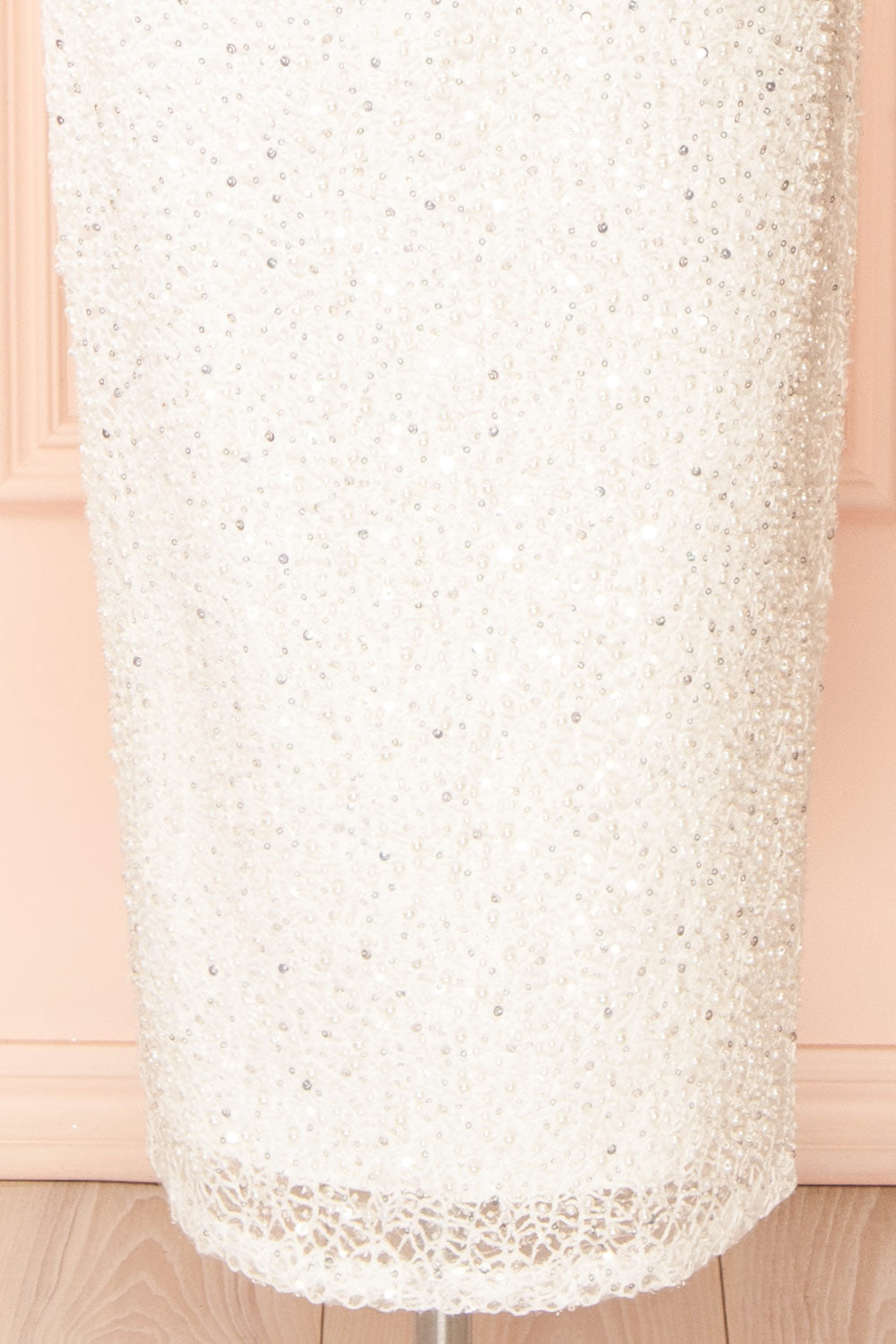 Adelina Midi White Beaded Dress | Boudoir 1861 bottom