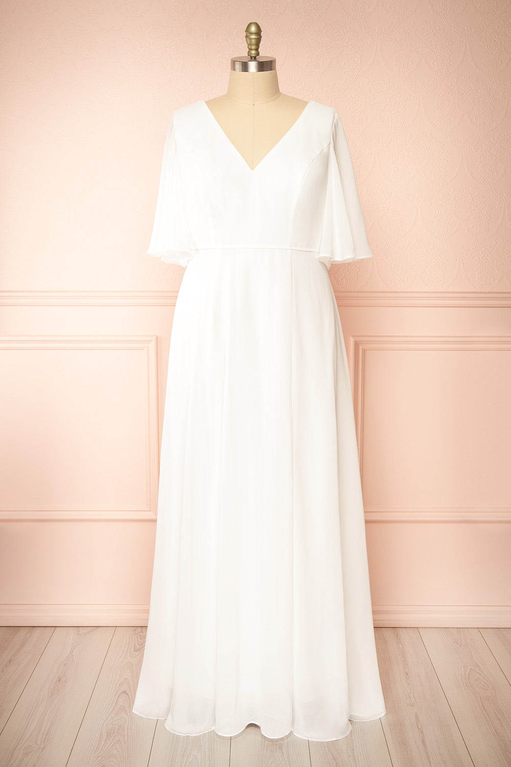 Adelphia Ivoire | Robe Maxi en Chiffon