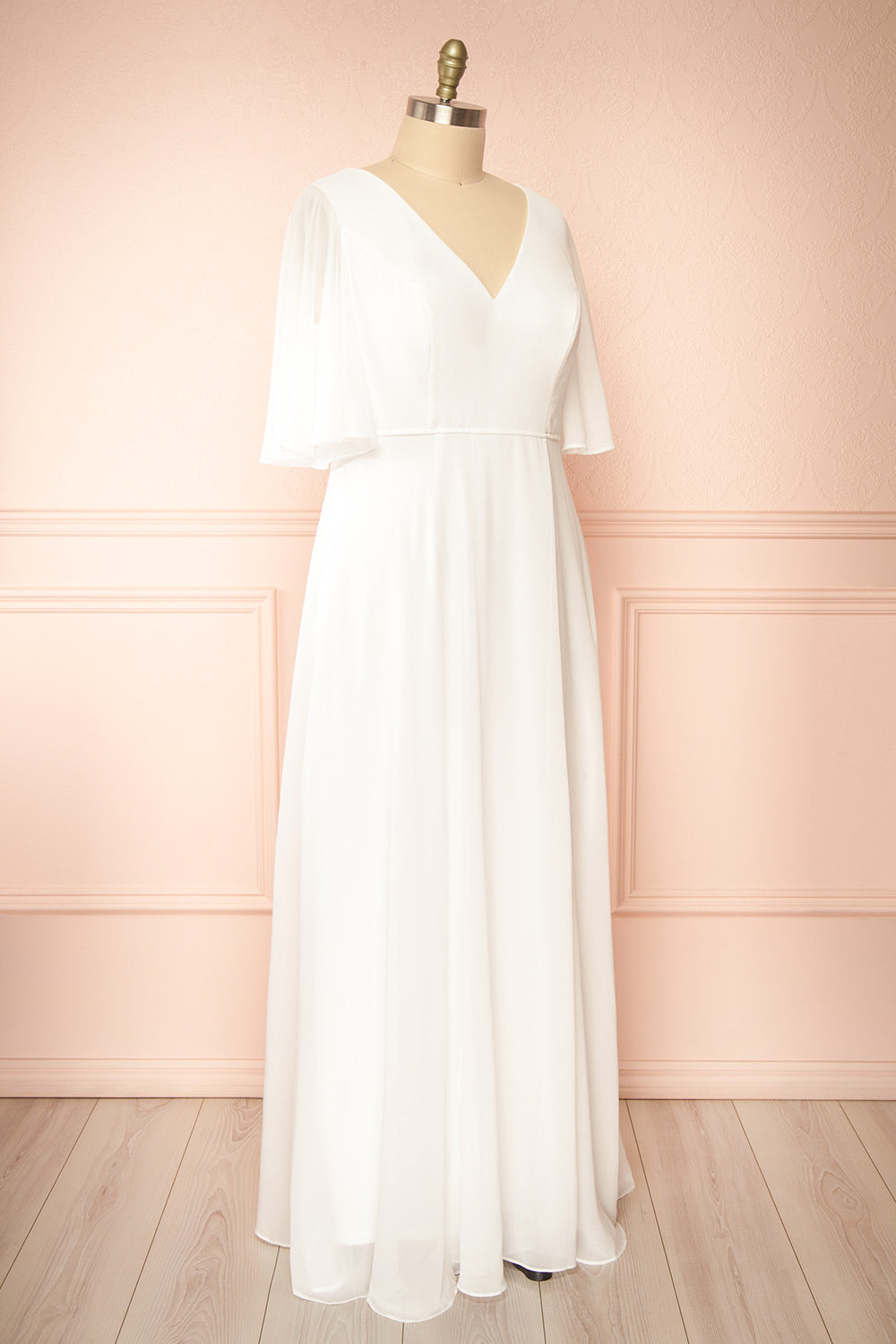 Adelphia Ivoire | Robe Maxi en Chiffon