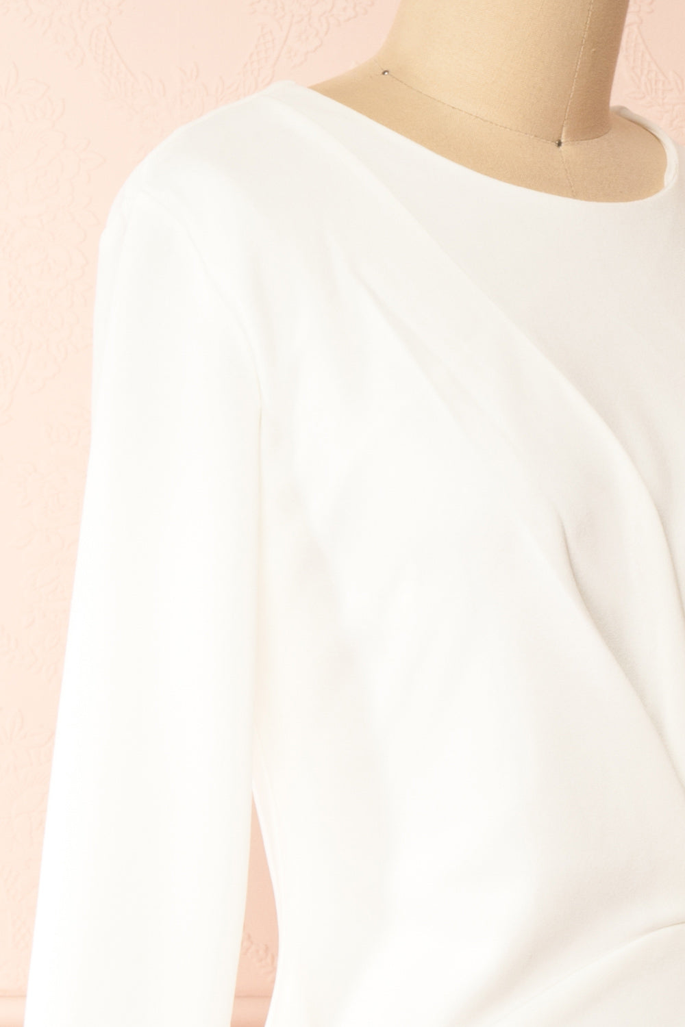 Adenia Short White Long-Sleeved Dress | Boudoir 1861 side