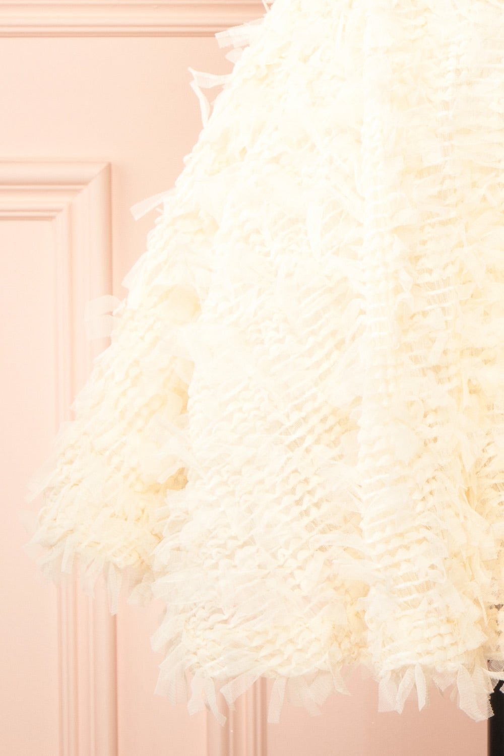 Adonia Short ivory Dress w/ Open Corset Back | Boutique 1861 bottom