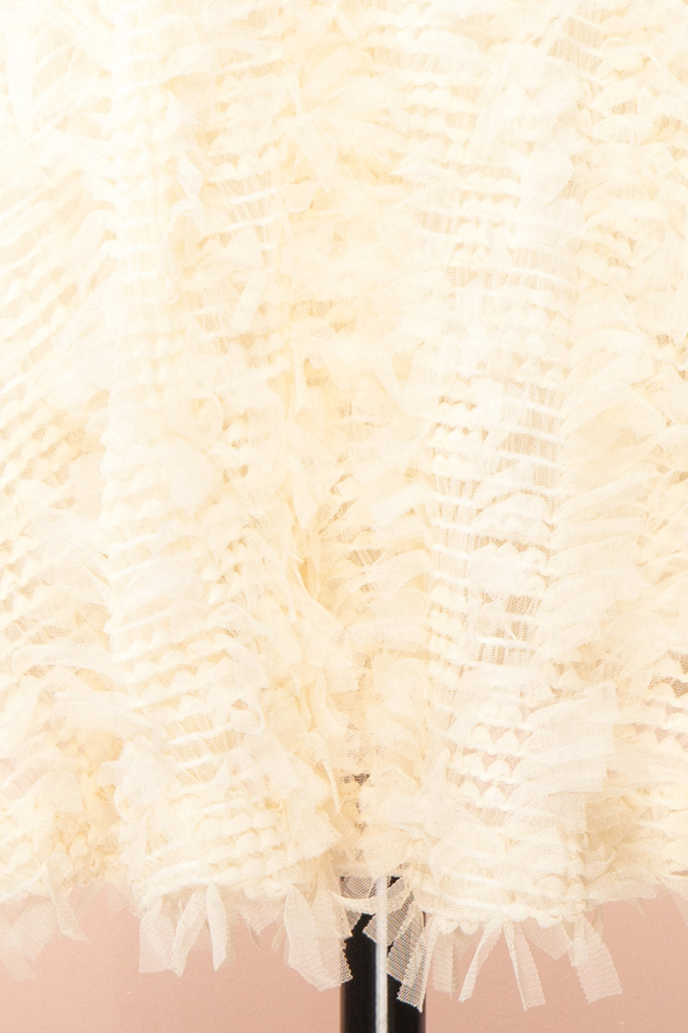 Adonia Short ivory Dress w/ Open Corset Back | Boutique 1861 fabric