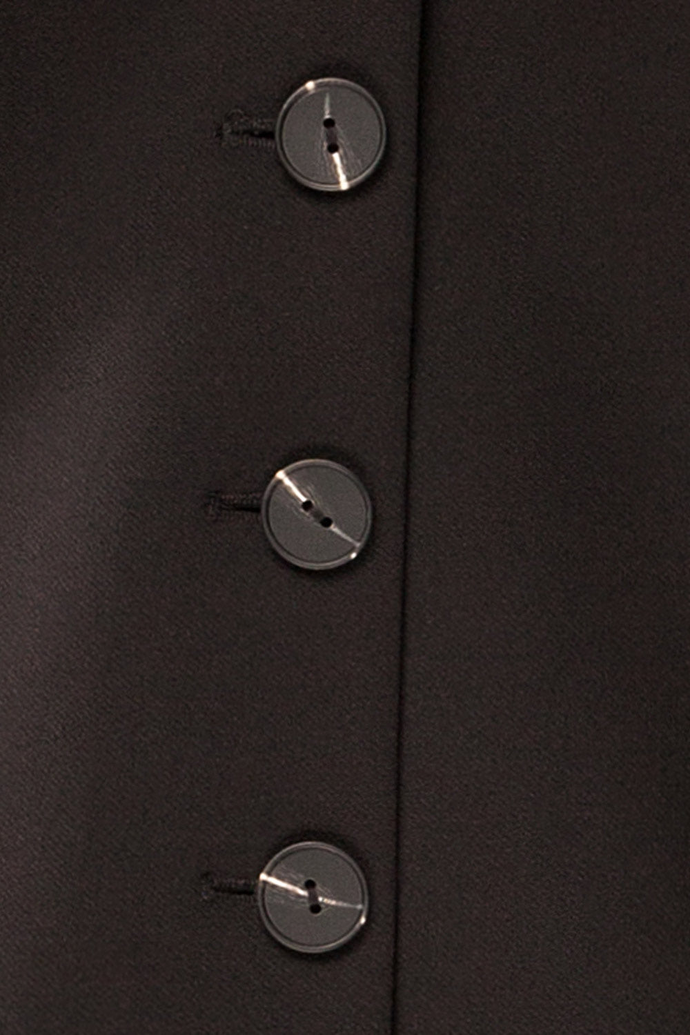 Adonie | Veston Tailleur Noir avec Décolleté Cœur