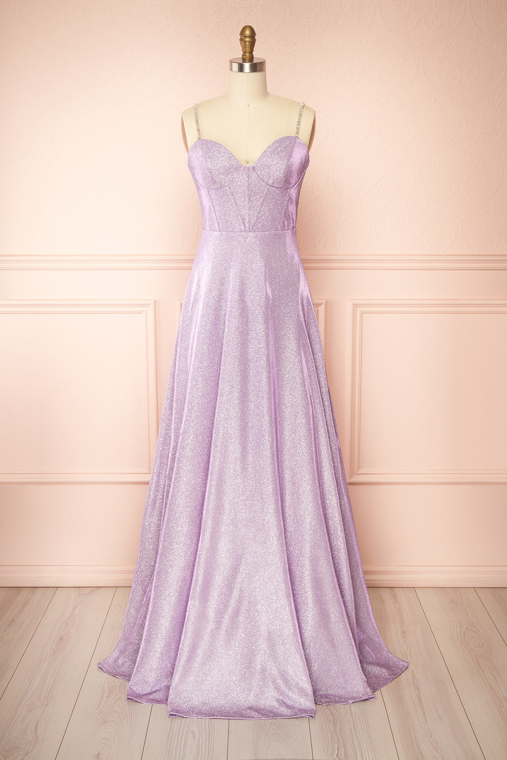 Adoxia Sparkly Lavender Maxi Dress w/ Corset Back | Boutique 1861 Adoxia Sparkly Lavender Maxi Dress w/ Corset Back | Boutique 1861