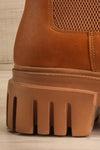Agora Caramel Cleated Chelsea Boots | La petite garçonne side back close-up