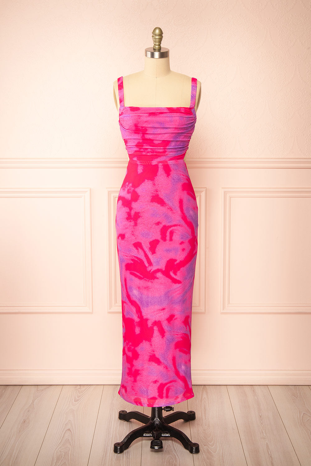 tie dye fitted dress Stripe Tie Dye Maxi Dress – Royal Three Boutique