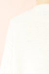 Aishlee Ivory Oversized Knit Sweater | Boutique 1861 back close-up