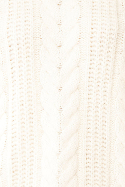 Aishlee Ivory Oversized Knit Sweater | Boutique 1861 fabric