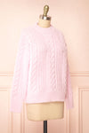 Aishlee Pink Oversized Knit Sweater | Boutique 1861 side view