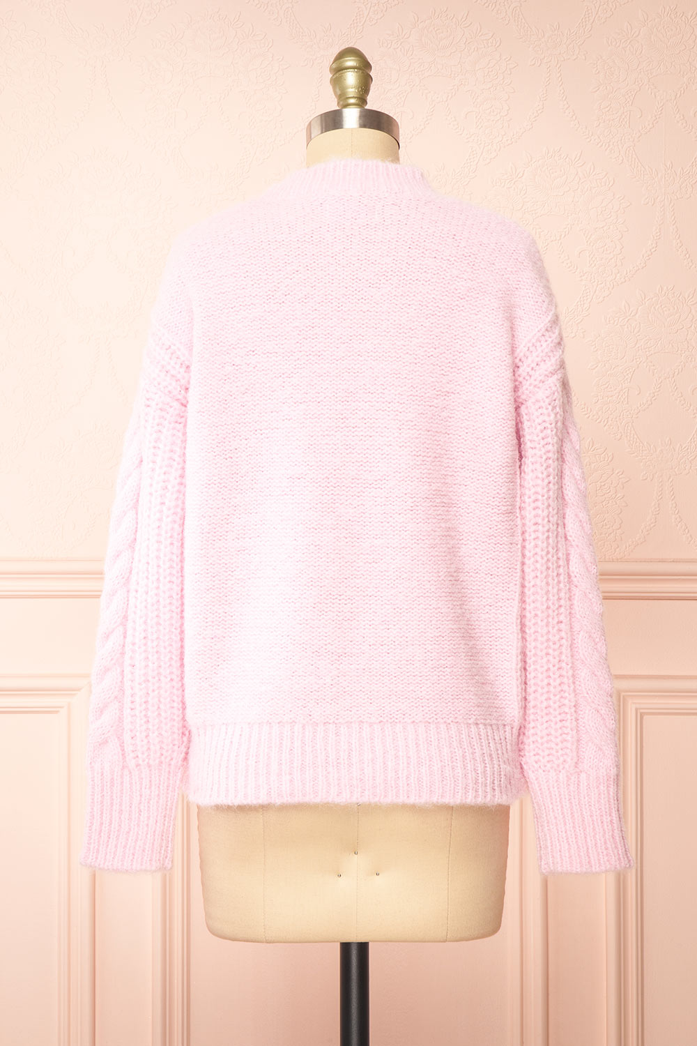 Aishlee Pink Oversized Knit Sweater | Boutique 1861 back view