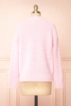 Aishlee Pink Oversized Knit Sweater | Boutique 1861 back view