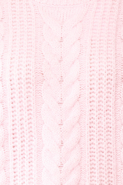 Aishlee Pink Oversized Knit Sweater | Boutique 1861 fabric