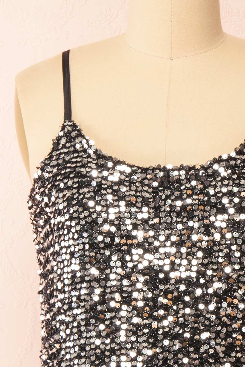 Akarui Silver Short Sequin Dress | Boutique 1861 front