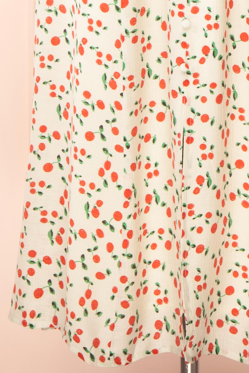 Akkos Short Sleeve Midi Dress w/ Orange Pattern | Boutique 1861 bottom