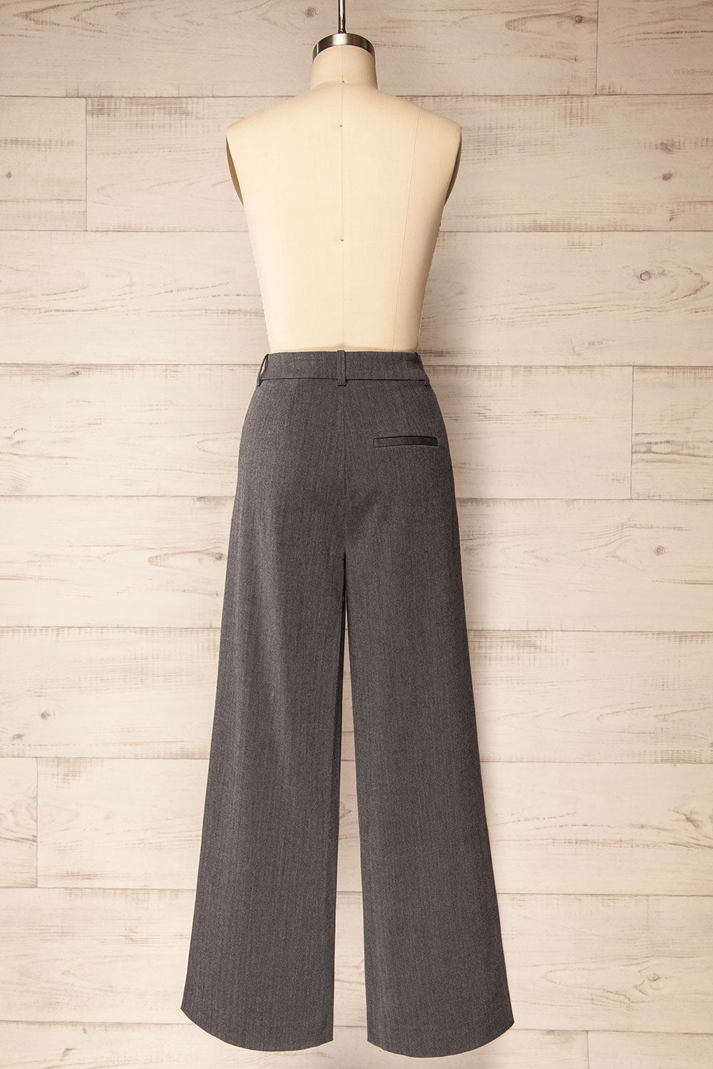 Akola Grey Wide Leg Pants | La petite garçonne back view