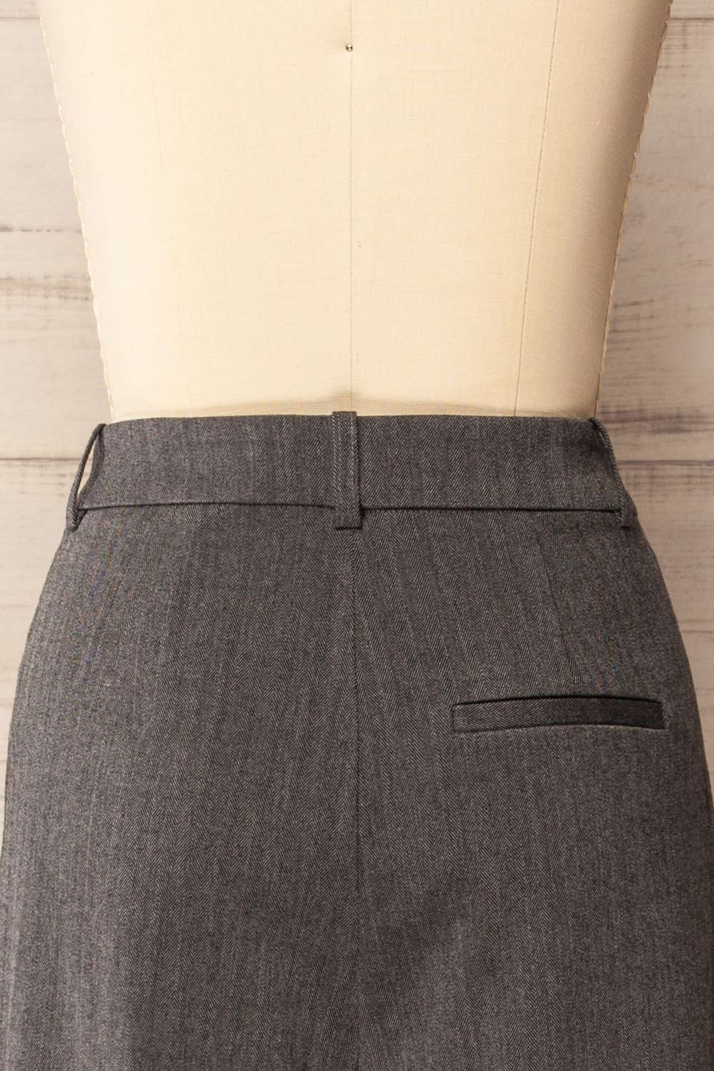 Akola Grey Wide Leg Pants | La petite garçonne back